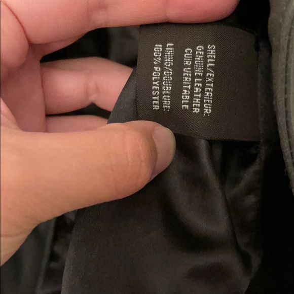 Badgley Mischka Black and Gray Leather Jacket - Picture 6 of 8